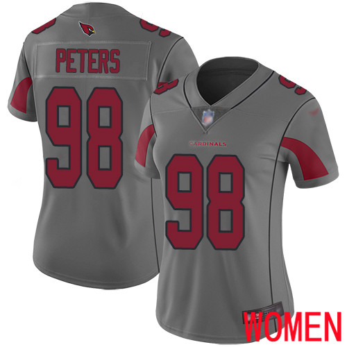 Arizona Cardinals Limited Silver Women Corey Peters Jersey NFL Football 98 Inverted Legend